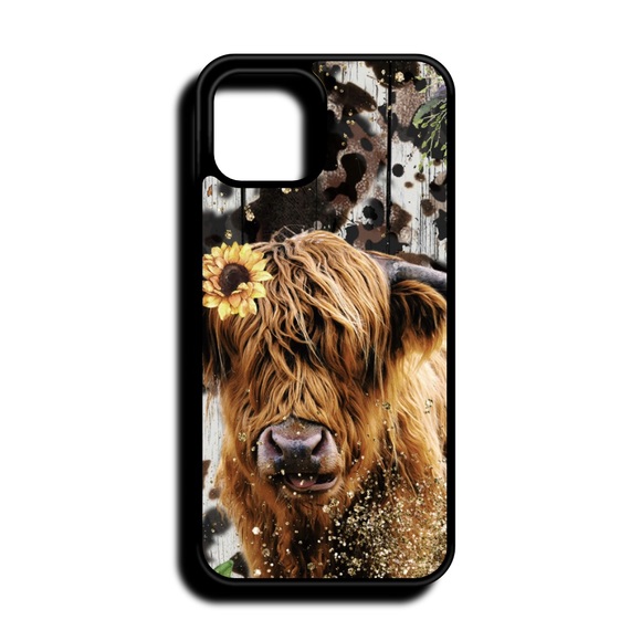 New Phone Case for iPhone 11 Pro Max Highland Cow Leopard Print Phone ca… - Picture 2 of 5